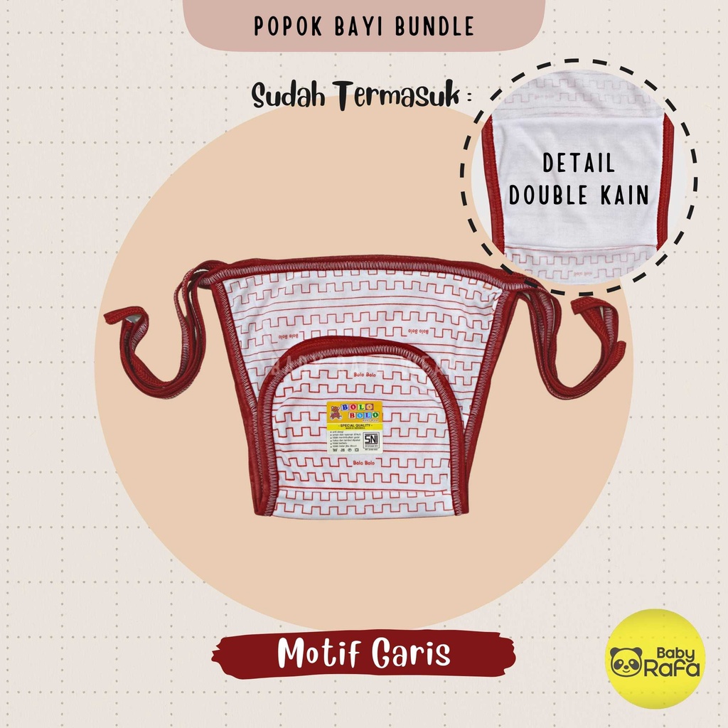 Serian Merah Bata - 12 pcs / 6 pcs Popok Bayi Double Kain BRICK RED SERIES merk SNI Bolo - Bolo / Popok Double Kain Serian Merah Bata