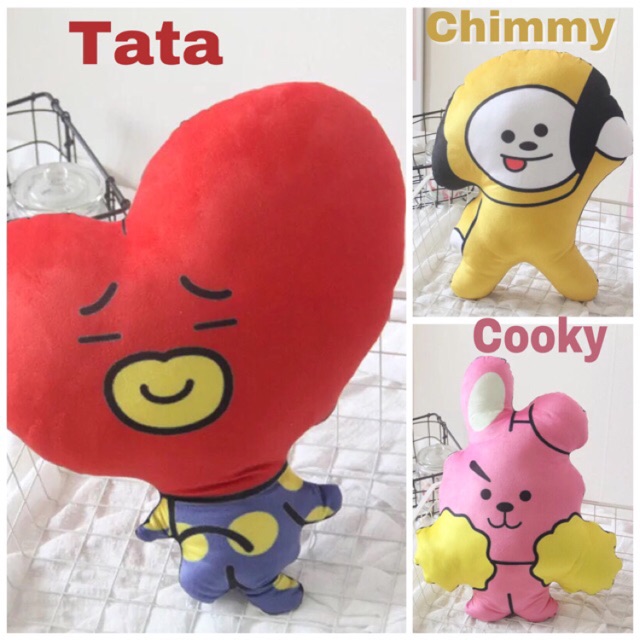 BONEKA TATA V MERAH BAND KOREA BTS BT21 IMPOR