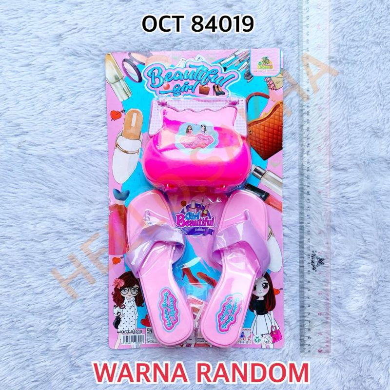 MAINAN OCT 84019 BEAUTIFUL GIRL SET TAS PESTA & SANDAL HIGH HEELS HAK TINGGI MAIN SALON SALONAN DAND