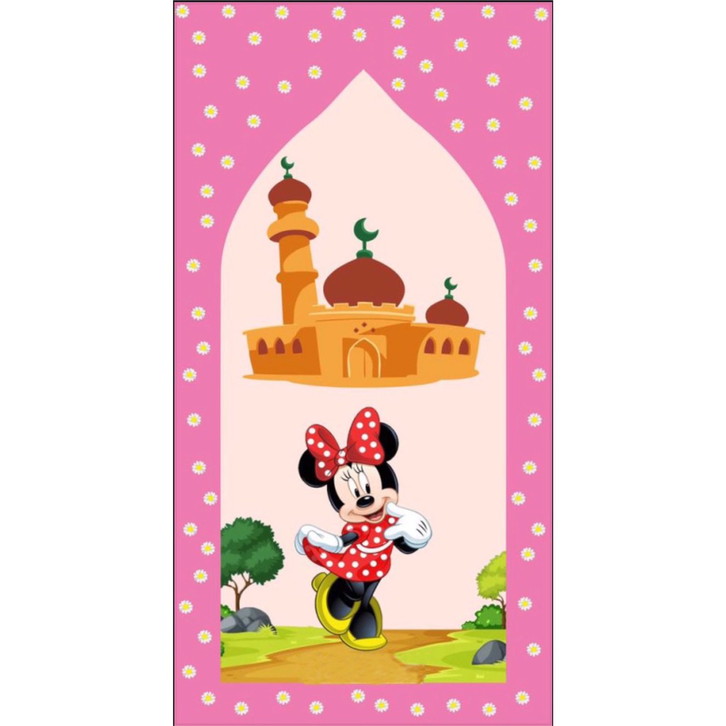 SAJADAH ANAK KARAKTER / SAJADAH KARTUN-SAJADAH MINNIE
