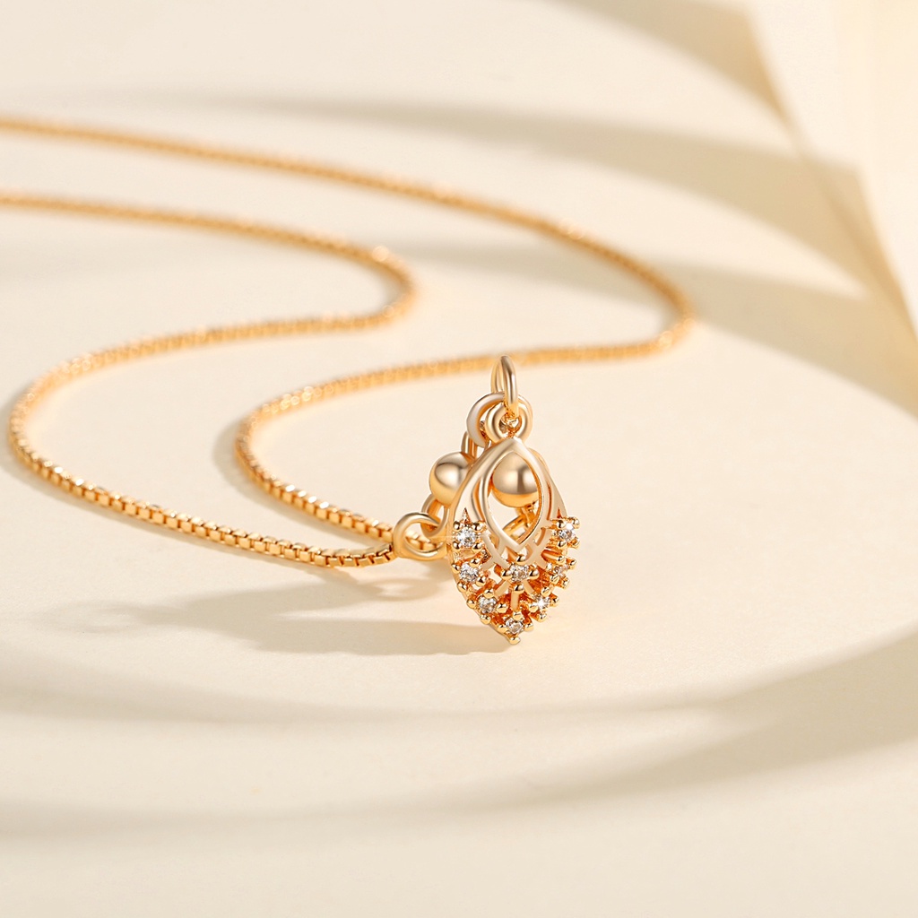 Y624 【COD】 Kalung Korea Berlian Titanium Anti Karat Lapis Emas Kalung Wanita Fashion Korea Kalung
