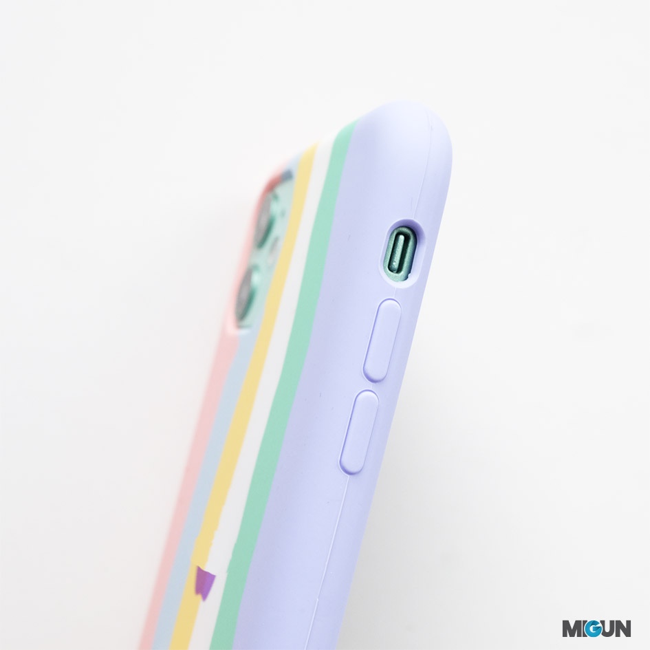 Stripe Cotton Candy Original Silicone - All ip 6 7 8 X XR XSMAX 11 PRO MAX 12 MINI PRO MAX