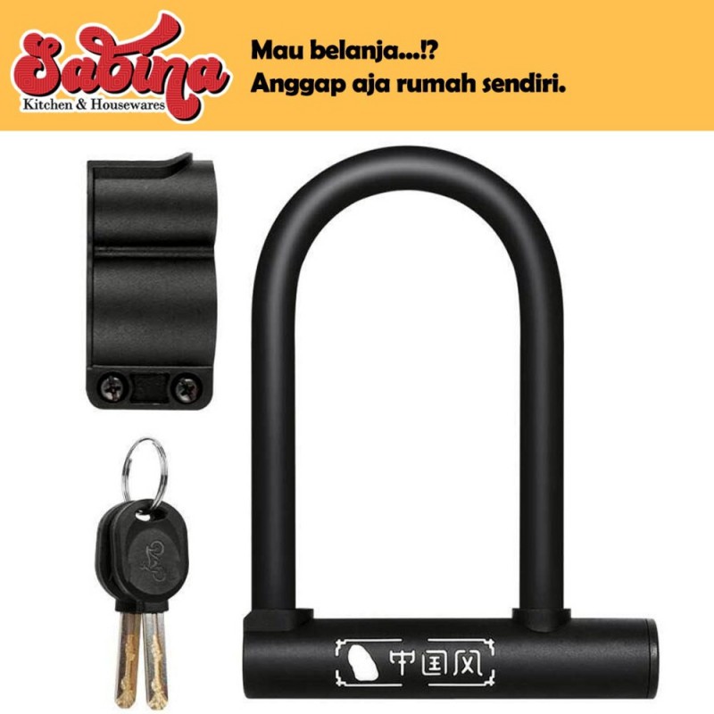 U Lock Gembok Sepeda Motor Rumah Anti Maling - B1-1-67 JINJIAN