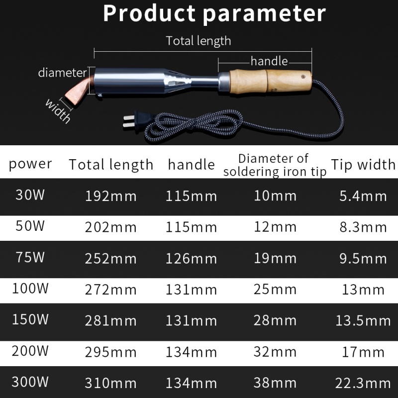 Solder Listrik 200W Gagang Kayu  200 Watt Electric Soldering Iron