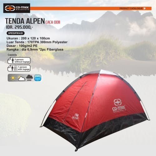 Tenda Co-trek Alpen Kapasitas 2 Orang - Tenda Cotrek Alpen 2 Orang