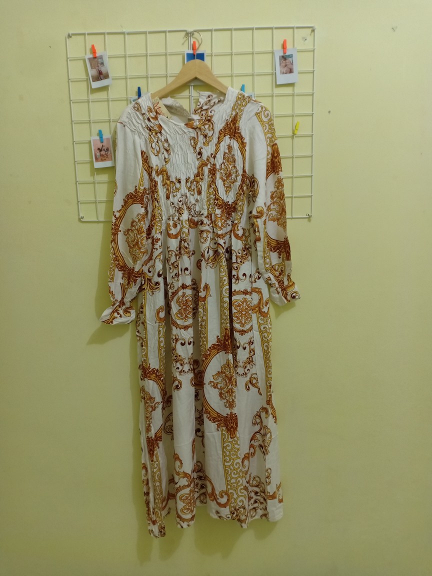 Maxy Sultan Ester Gamis Katun Rayon Xl Homey Bunga Muslim Grosir Murah Batik Serut Tali Rempel Busui