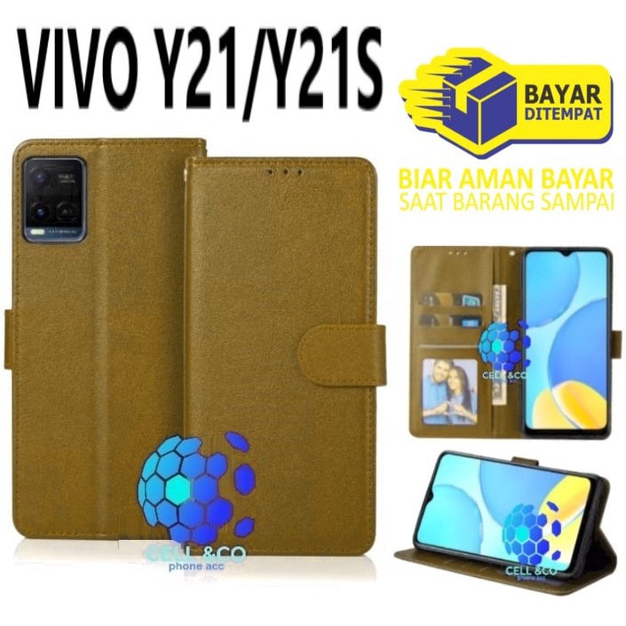 Flip cover VIVO Y21 Y21S NEW 2021 Flip case buka tutup kesing hp casing flip case leather wallet