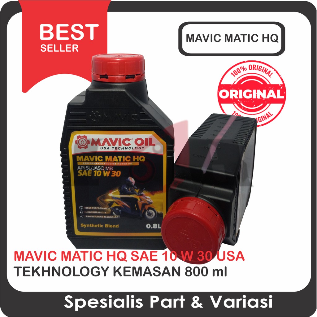 Oli Mavic Scooter Matic 10w30 SL jaso MB Motor Matik 800ml