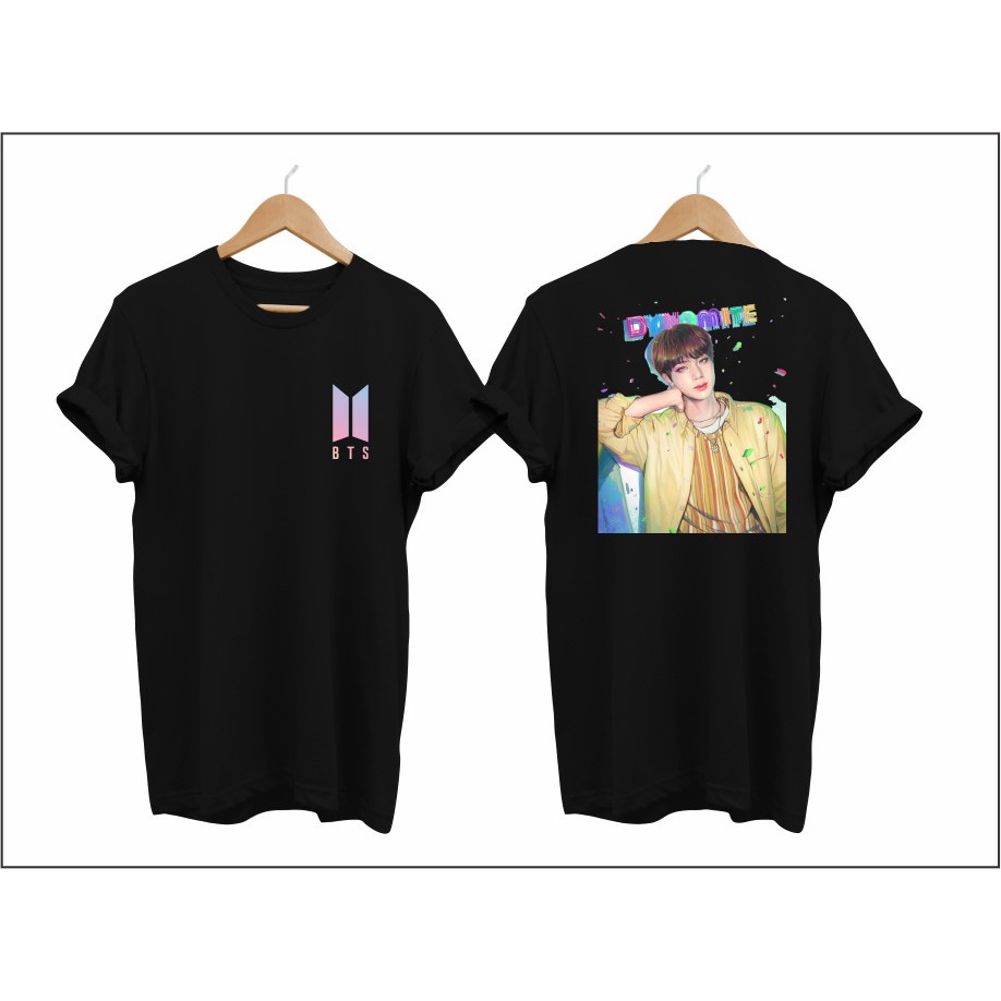 kaos kpop idol bts dynamite jin combed 30s depan belakang