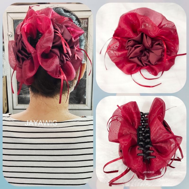 Jepit Cepol Model Bunga Jepitan Rambut Dari Kain Ala Korea Style