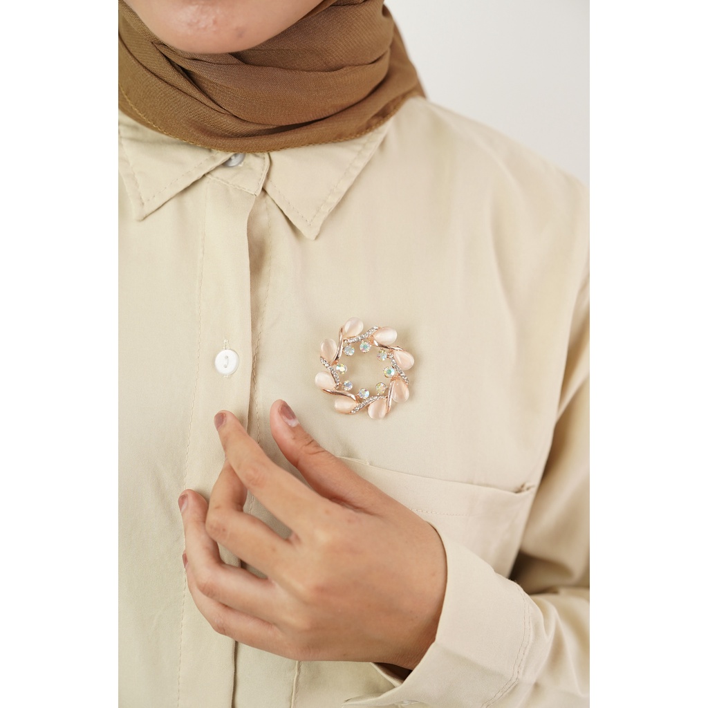 Bros Hijab Bross Peniti Brooch Jilbab Aksesoris Fashion Wanita Perhiasan Muslim BUTIKALUNG 534