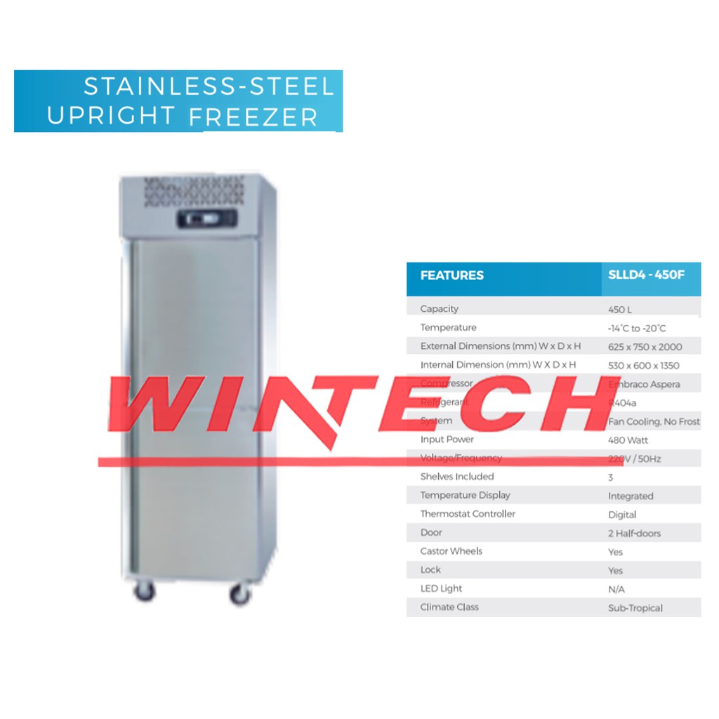 Jual SLLD4450F STAINLESS STEEL UPRIGHT FREEZER STARCOOL 2 PINTU