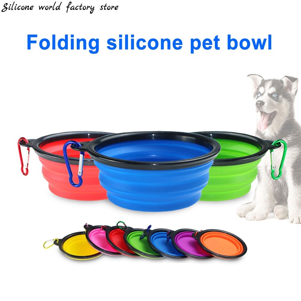 Mangkuk Lipat Makan Anjing Kucing Lipat Bowl Foldable Collapsible  ST366