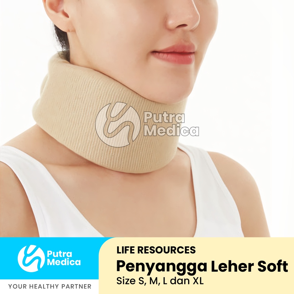 Life Resources Penyangga Leher Cedera Soft / Alat Penopang Penegak Leher / Adjustable Soft Cervical Collar / Servical Colar