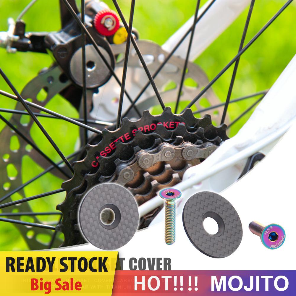 Risk Cover Headset Sepeda Balap / Mtb Bahan Karbon Fiber Dengan Baut