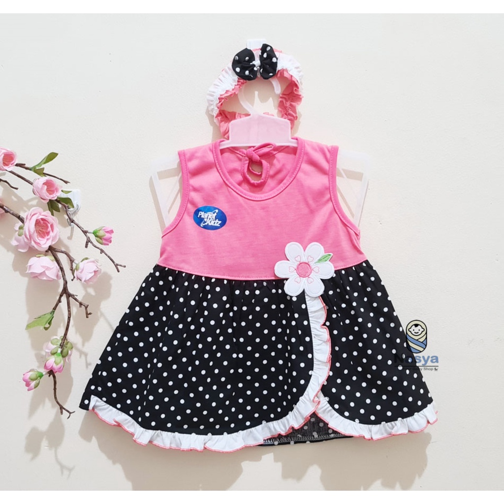 [P-035] Dress Bayi Terbaru / dress anak bergambar (0-6 bulan) - kodosan