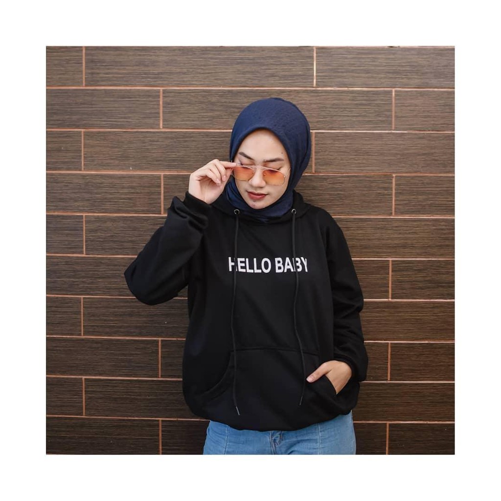 Sweater Hoodie Hello Baby Size M-XL-XXL