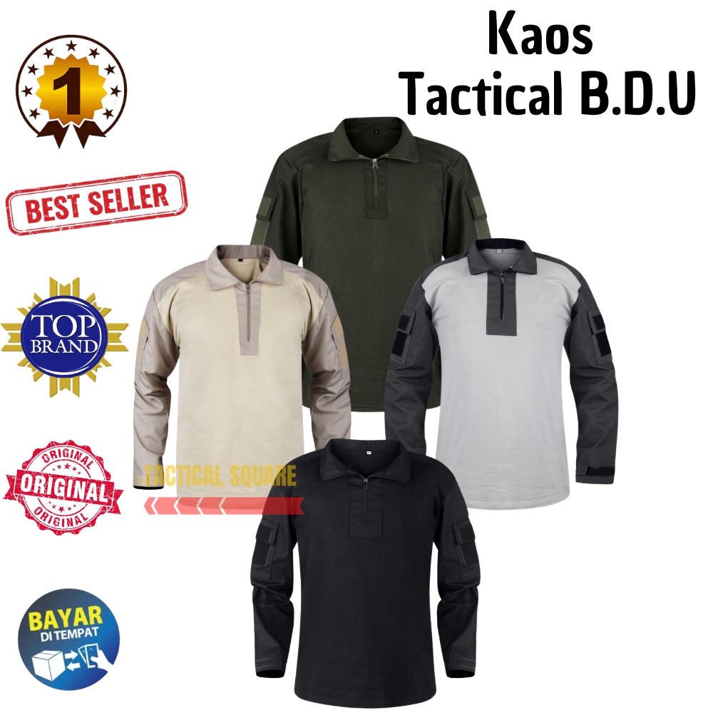 BAJU KAOS BDU TACTICAL LENGAN PANJANG
