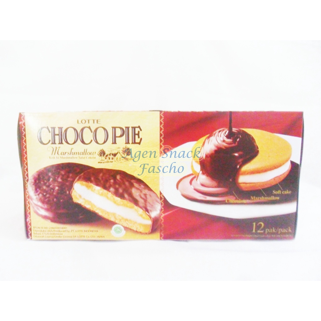 

LOTTE CHOCO PIE marshmallow box 12x28 gr