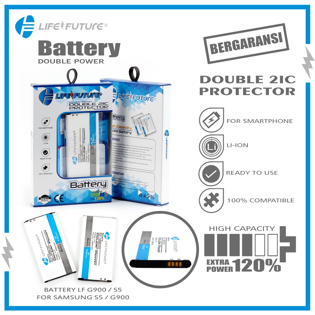 BATERAI SAMSUNG S5 / G900 DOUBLE POWER LIFE FUTURE