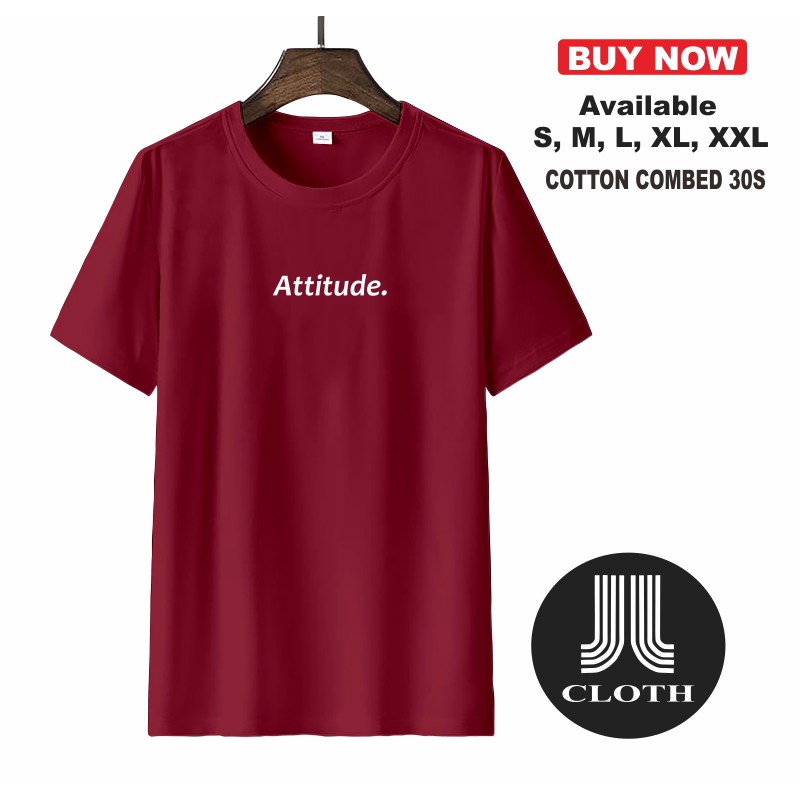 T SHIRT DISTRO BAJU PRIA WANITA KAOS KATA ATTITUDE premium combed