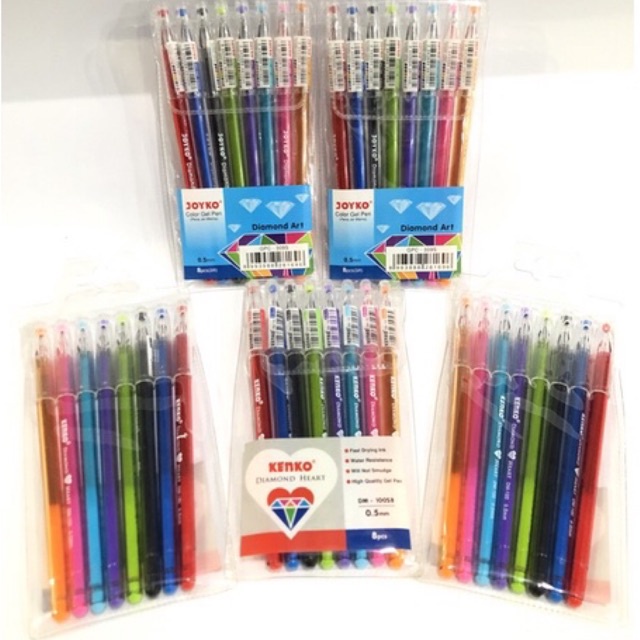

Color Gel Pen Joyko 0,5mm isi 8pcs Diamond Art / Bolpoin Gel Warna Joyko 0,5mm isi 8pcs GPC-309S / Pulpen Gel Joyko / Color Gel Pen Kenko 0,5mm isi 8pcs Diamond Art / Bolpoin Gel Warna Kenko Diamond Art DM-10058 isi 8pcs