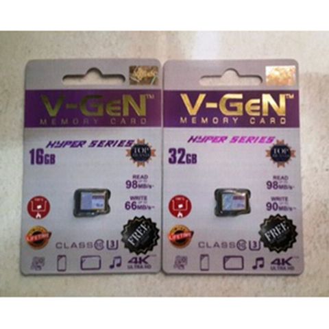 Memory Micro SD V-GEN VGEN 32gb Hyper Series up 98mb/s