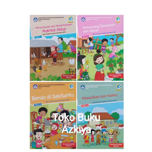 Paket Buku Tema 1 2 3 4 Kelas 3 SD Kemendikbud