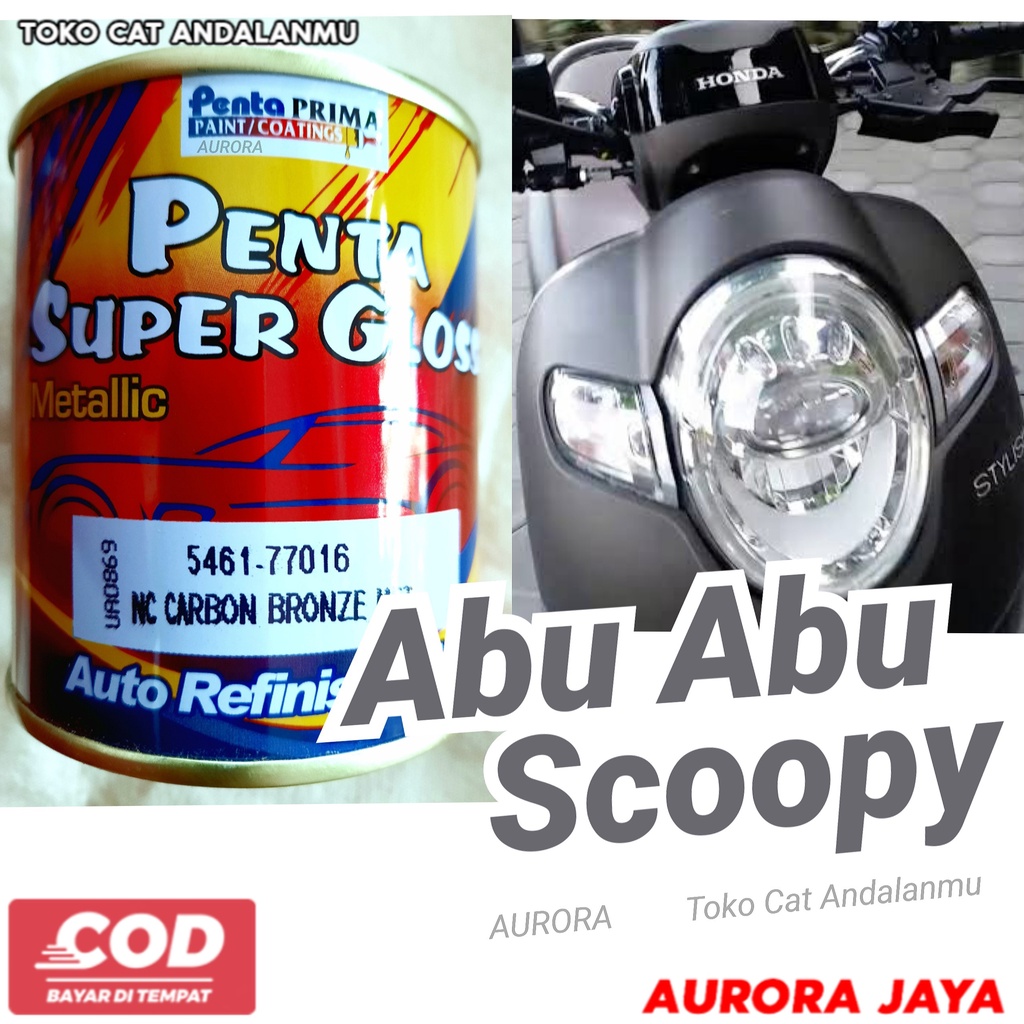 Cat Abu abu Metalik Scoopy Penta Super Gloss Metallic 200 gram -  Toko Cat Aurora