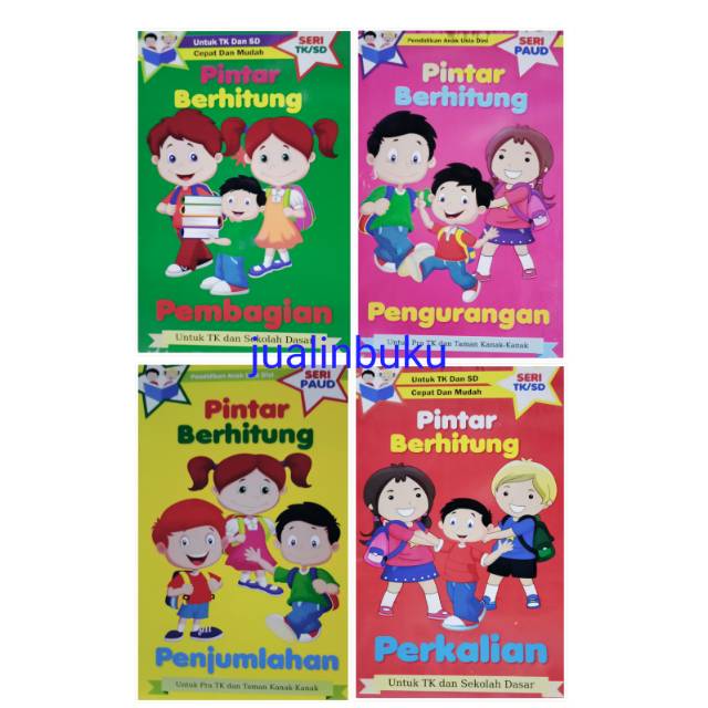 Buku Pintar Berhitung Penjumlahan Pengurangan Pembagian dan Perkalian (Daffa Media) untuk Tk dan Pau