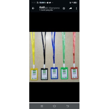 

Tempat ID Card + Tali Satu Set - Warna