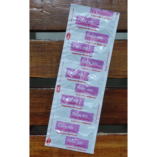 Folic 400 Samco Isi 10 Kaplet / Asam Folat 400 Mcg / Vitamin Ibu Hamil / Vitamin Penguat Kandungan