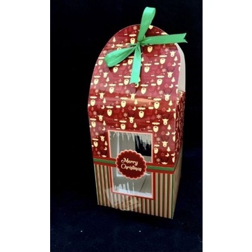 

box packaging 3 toples 500 gr edisi natal dus hampers kue kering kardus jendela mika edition merry christmas