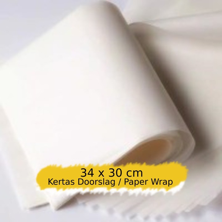 

Paper Wrap / Kertas Pembungkus / Duslak / Doorslag 34x30 cm Putih Murah - Packaging Hampers Souvenir