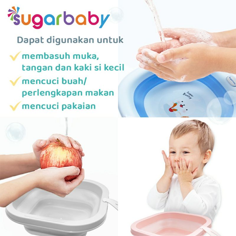 Sugarbaby Foldable Baby Wash Basin/Baskom Lipat Bayi/Ember Lipat Multifungsi