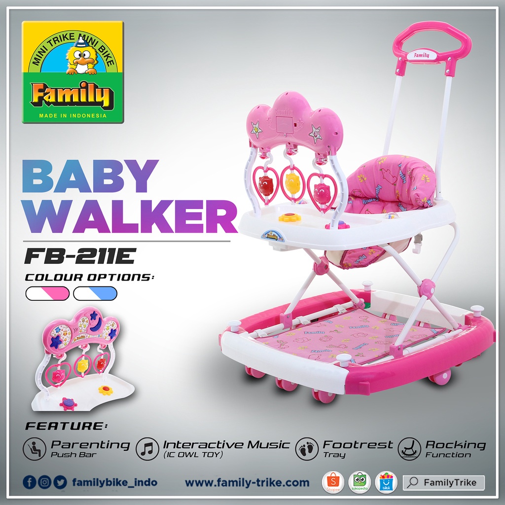 Baby Walker Family Seri Burung BW  - 211E  Kereta belajar jalan bayi