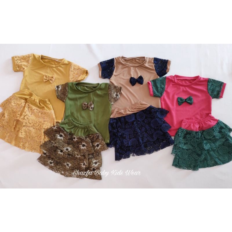 Setelan Dress bayi anak perempuan / dress anak brukat murah