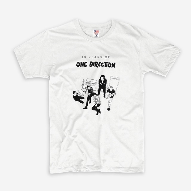 Kaos/T-Shirt ONE DIRECTION - 10 YEAR OF ONE DIRECTION (DRAWING)