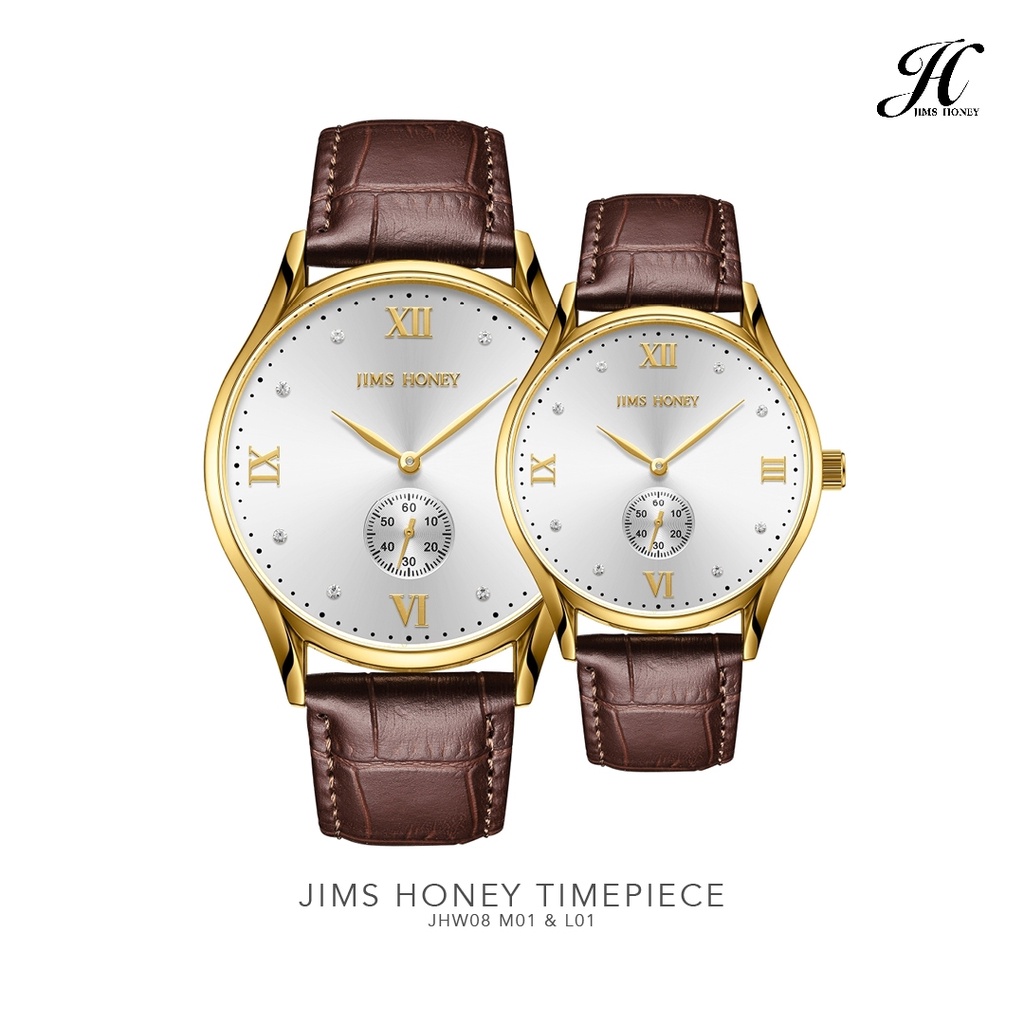 JAM TANGAN JHW 08 COUPLE JIMS HONEY JAM TANGAN KULIT CROCO (HARGA SATUAN)