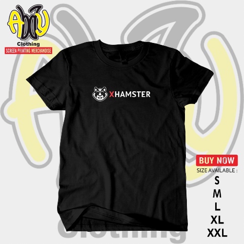 Kaos Tshirt Baju Sablon Polyflex XHAMSTER Katun Combed 30s Lengan Pendek Warna Hitam Pakaian Pria De