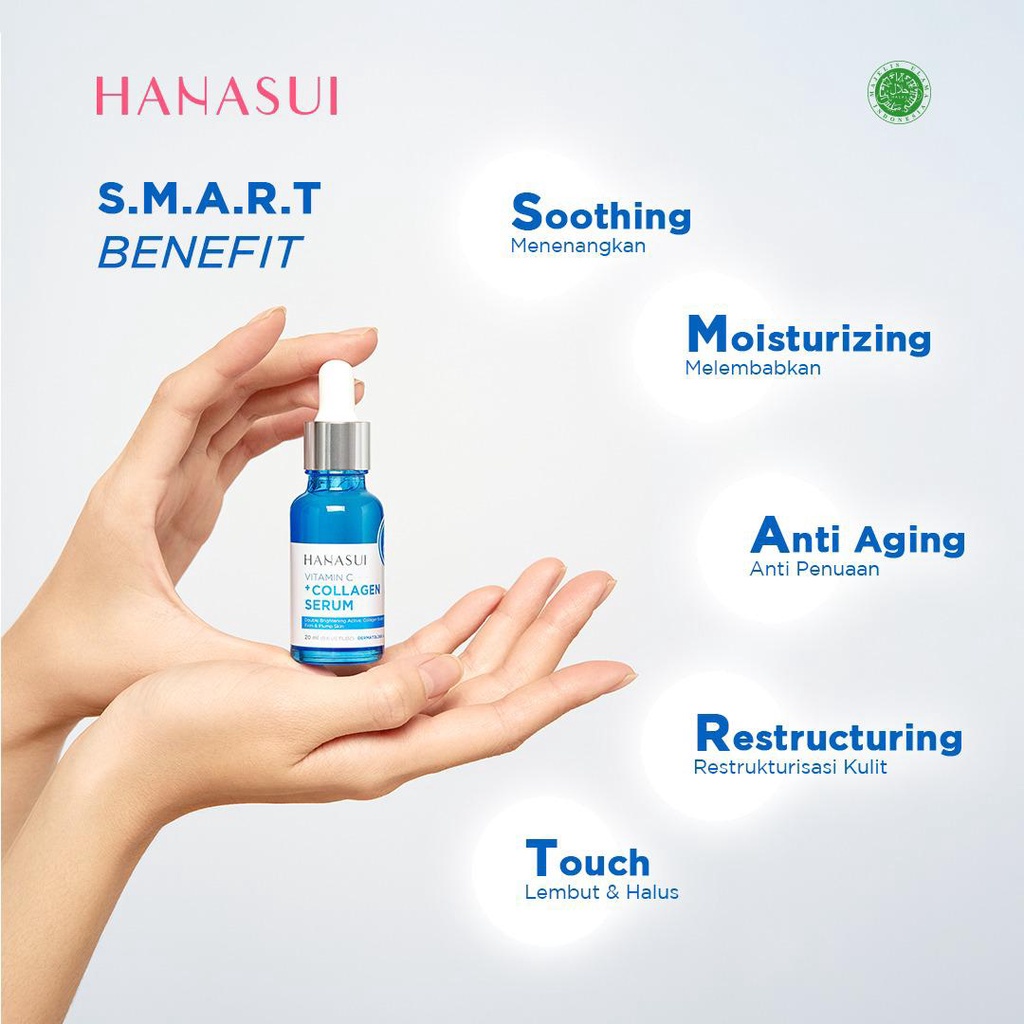 HANASUI biru Serum Vitamin C + Collagen BPOM