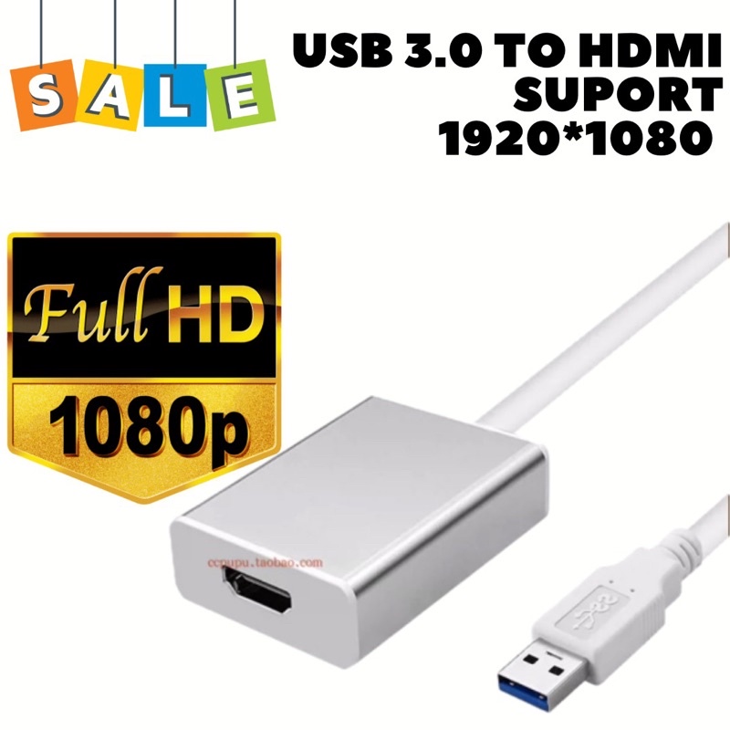 CONVERTER USB 3.0 to HDMI / USB 2.0 to HDMI converter usb3.0 ke HDMI