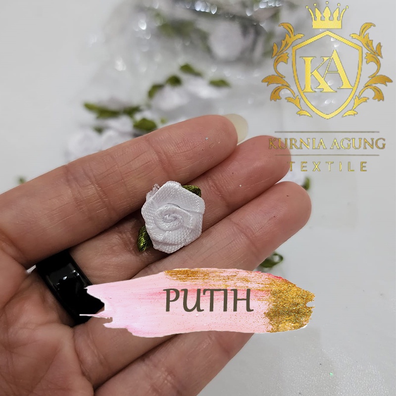 Bunga Kucai Mini / Bunga Mawar Kucai Isi -/+ 144 pcs aplikasi pita souvenir bahan craft