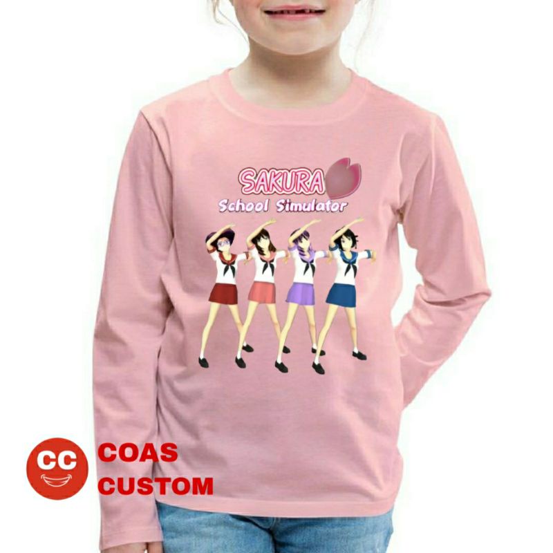 BAJU KAOS SAKURA SCHOOL SIMULATOR ANAK LENGAN PANJANG