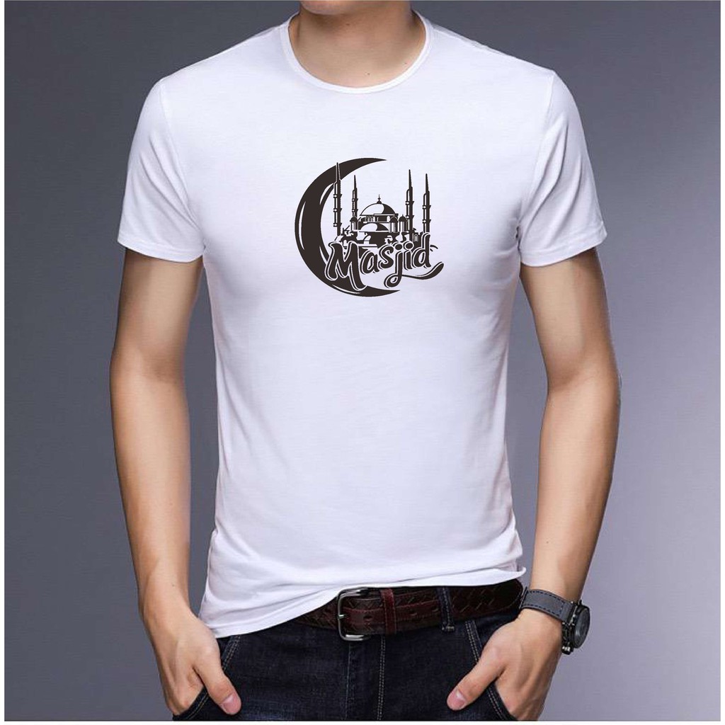 BS/COD/BAJU KAOS TANGAN PENDEK MASJID PRIA REALPICTURE