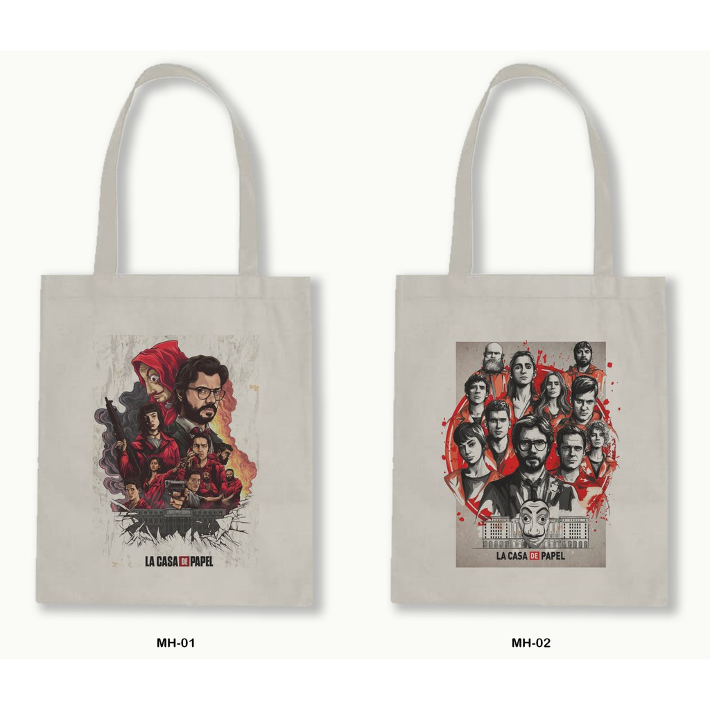 TOTE BAG BLACU 30X40-MONEY HEIST-01