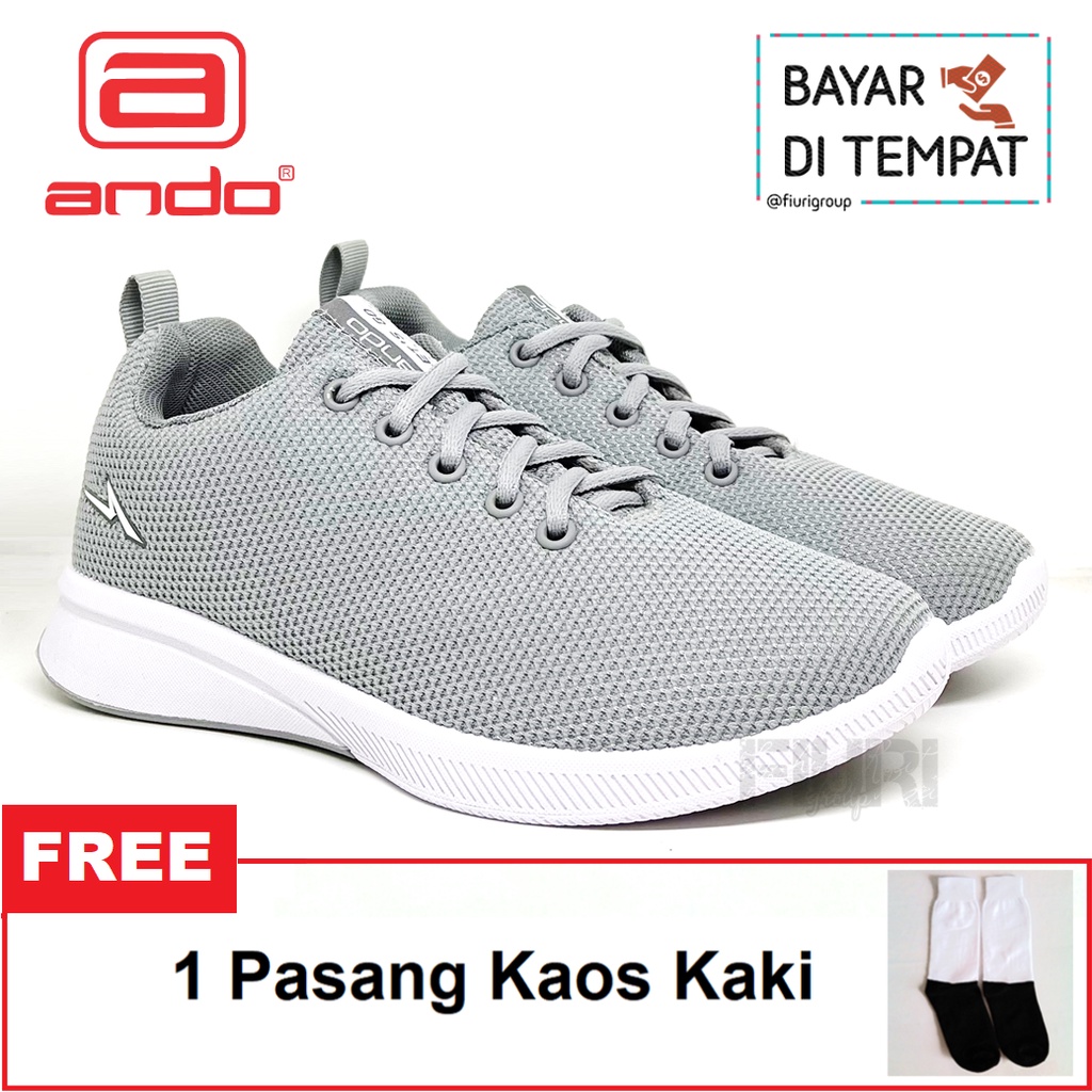 FIURI - ANDO ORIGINAL - BSC 32 37-40 ABU-ABU - SEPATU SNEAKERS SPORT KANVAS SOL KARET ANAK PEREMPUAN - SEPATU KETS FASHION TRENDY WANITA DEWASA - SEPATU OLAHRAGA LARI FITNES SENAM KERJA KULIAH BERTALI CEWEK MURAH PROMO DISKON BONUS KAOS KAKI