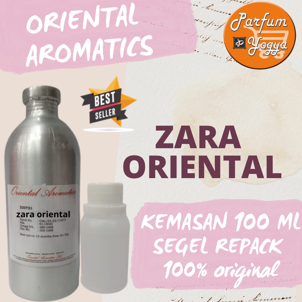 BIBIT PARFUM MURNI ORIENTAL AROMATICS ZARA ORIENTAL 100 ML | REPACK