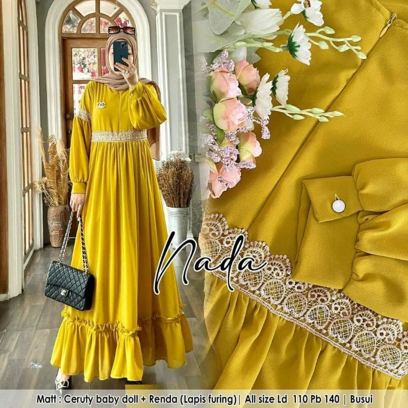 NADA DRESS - dress wanita / casual dress /dress cantik /simple dress