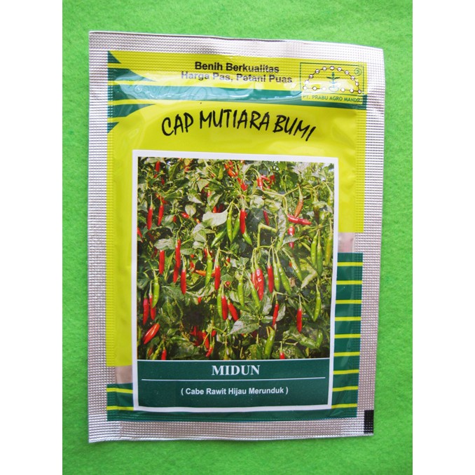 Benih Cabai Cabe Rawit Hijau Merunduk Midun Pack 10 Gram